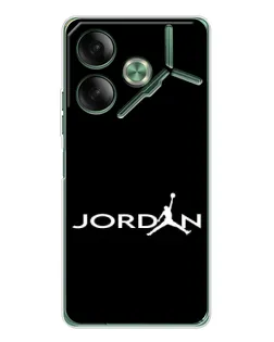 Чехол для TECNO Pova 7 5G с картинкой «Jordan White Logo»
