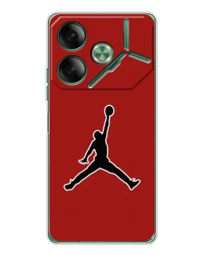 Чехол для TECNO Pova 7 5G с картинкой «Jordan Red Back»