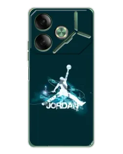 Чехол для TECNO Pova 7 5G с картинкой «Jordan Blue Fire»