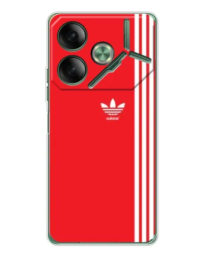 Чехол для TECNO Pova 7 5G с картинкой «Красный минимализм Adidas» Чехол для TECNO Pova 7 5G с картинкой «Красный минимализм Adidas»