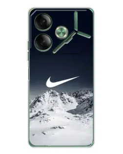 Чехол для TECNO Pova 7 5G с картинкой «Nike — зимние горы» Чехол для TECNO Pova 7 5G с картинкой «Nike — зимние горы»
