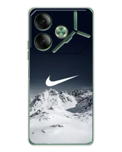 Чехол для TECNO Pova 7 5G с картинкой «Nike — зимние горы» Чехол для TECNO Pova 7 5G с картинкой «Nike — зимние горы»