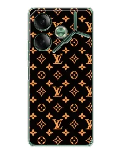 Чехол для TECNO Pova 7 5G с картинкой «Золотая монограмма LV»