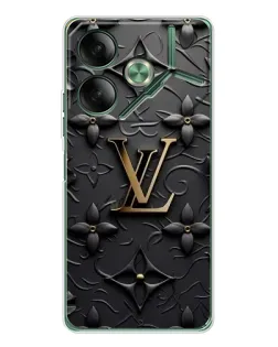 Чехол для TECNO Pova 7 5G с картинкой «Кожаная текстура LV»