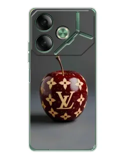 Чехол для TECNO Pova 7 5G с картинкой «Красное яблоко LV»