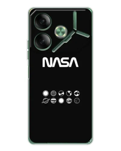 Чехол для TECNO Pova 7 5G с картинкой «NASA — технический принт»