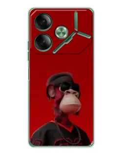 Чехол для TECNO Pova 7 5G с картинкой «Bored Ape в красном» Чехол для TECNO Pova 7 5G с картинкой «Bored Ape в красном»