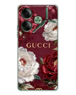 Чехол для TECNO Pova 7 5G с картинкой «Gucci — бордовые розы» Чехол для TECNO Pova 7 5G с картинкой «Gucci — бордовые розы»