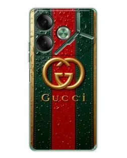 Чехол для TECNO Pova 7 5G с картинкой «Gucci — фирменная полоса и золото» Чехол для TECNO Pova 7 5G с картинкой «Gucci — фирменная полоса и золото»