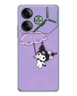 Чехол для TECNO Pova 7 5G с картинкой «Kuromi с зонтиком»