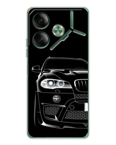 Чехол для TECNO Pova 7 5G с картинкой «Темный силуэт BMW»