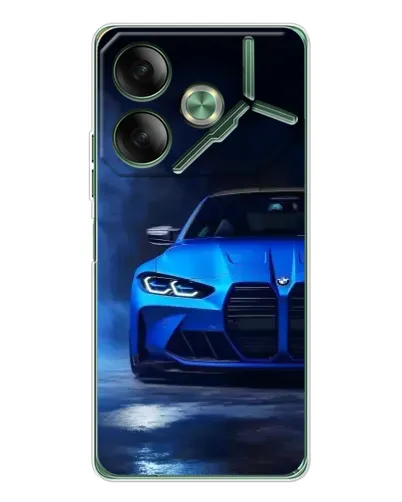 Чехол для TECNO Pova 7 5G с картинкой «Голубая BMW M4»