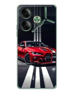 Чехол для TECNO Pova 7 5G с картинкой «Красная BMW на дороге» Чехол для TECNO Pova 7 5G с картинкой «Красная BMW на дороге»