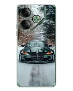 Чехол для TECNO Pova 7 5G с картинкой «BMW в зимнем лесу» Чехол для TECNO Pova 7 5G с картинкой «BMW в зимнем лесу»