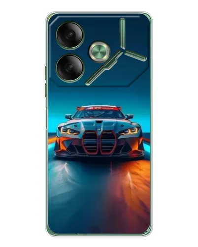 Чехол для TECNO Pova 7 5G с картинкой «BMW — огни неона» Чехол для TECNO Pova 7 5G с картинкой «BMW — огни неона»
