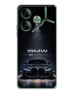Чехол для TECNO Pova 7 5G с картинкой «BMW сквозь ночной город» Чехол для TECNO Pova 7 5G с картинкой «BMW сквозь ночной город»