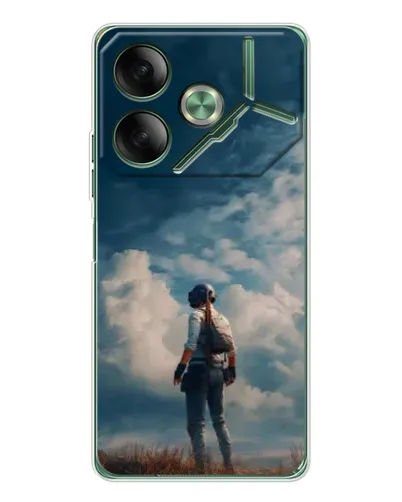 Чехол для TECNO Pova 7 5G с картинкой «Герой PUBG на скале» Чехол для TECNO Pova 7 5G с картинкой «Герой PUBG на скале»