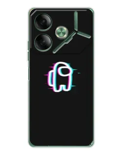 Чехол для TECNO Pova 7 5G с картинкой «Among Us неон»