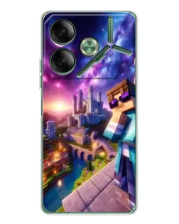 Чехол для TECNO Pova 7 5G с картинкой «Стив и космос»