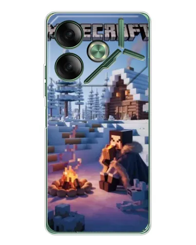 Чохол для TECNO Pova 7 5G з картинкою «Зимовий Minecraft» Чохол для TECNO Pova 7 5G з картинкою «Зимовий Minecraft»