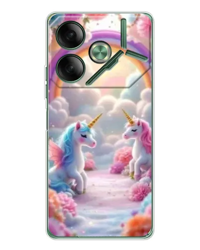 Чехол для TECNO Pova 7 5G с картинкой «Радуга и единороги» Чехол для TECNO Pova 7 5G с картинкой «Радуга и единороги»