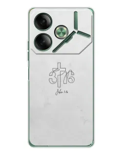 Чехол для TECNO Pova 7 5G с картинкой «Иоанна 3:16 Крест» Чехол для TECNO Pova 7 5G с картинкой «Иоанна 3:16 Крест»