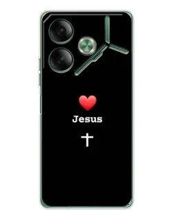 Чехол для TECNO Pova 7 5G с картинкой «Сердце - Jesus» Чехол для TECNO Pova 7 5G с картинкой «Сердце - Jesus»
