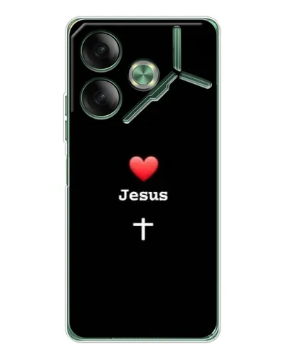 Чехол для TECNO Pova 7 5G с картинкой «Сердце - Jesus» Чехол для TECNO Pova 7 5G с картинкой «Сердце - Jesus»
