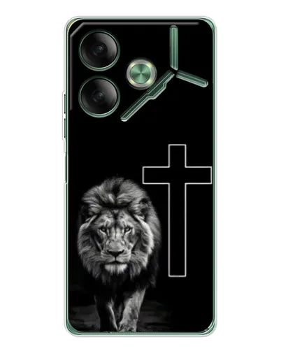 Чехол для TECNO Pova 7 5G с картинкой «Лев и Крест» Чехол для TECNO Pova 7 5G с картинкой «Лев и Крест»