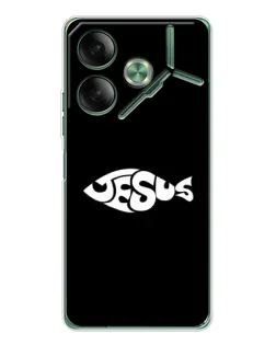 Чехол для TECNO Pova 7 5G с картинкой «Рыба Jesus»