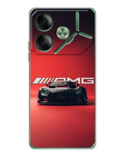 Чехол для TECNO Pova 7 5G с картинкой «Mercedes AMG — красная линия»