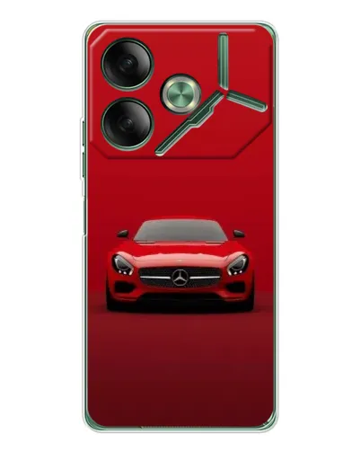 Чехол для TECNO Pova 7 5G с картинкой «Красный Mercedes AMG»