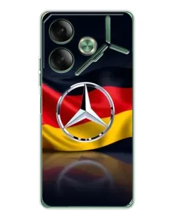 Чехол для TECNO Pova 7 5G с картинкой «Mercedes — флаг Германии»