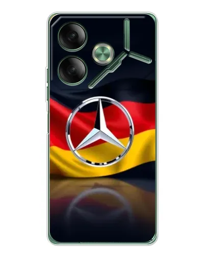 Чехол для TECNO Pova 7 5G с картинкой «Mercedes — флаг Германии»