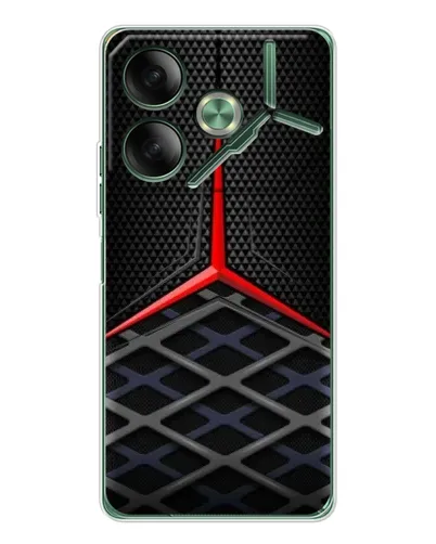 Чехол для TECNO Pova 7 5G с картинкой «Mercedes Carbon Grid»