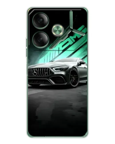 Чехол для TECNO Pova 7 5G с картинкой «Темный Mercedes AMG»