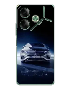 Чехол для TECNO Pova 7 5G с картинкой «Ночной Mercedes EQ»