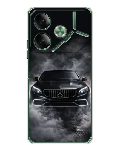 Чехол для TECNO Pova 7 5G с картинкой «Mercedes в дыму»