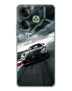 Чехол для TECNO Pova 7 5G с картинкой «Гоночный Mercedes AMG»