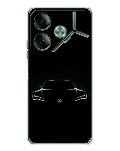Чехол для TECNO Pova 7 5G с картинкой «Mercedes — силуэт авто» Чехол для TECNO Pova 7 5G с картинкой «Mercedes — силуэт авто»