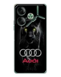 Чехол для TECNO Pova 7 5G с картинкой «Пантера и Audi»