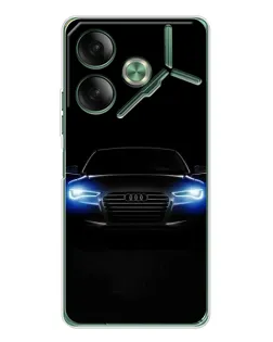 Чехол для TECNO Pova 7 5G с картинкой «Audi в неоне»