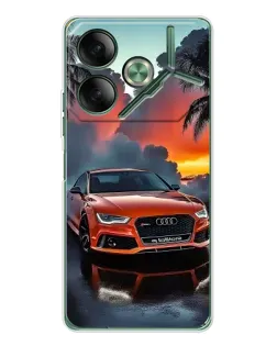 Чехол для TECNO Pova 7 5G с картинкой «Audi — закат»