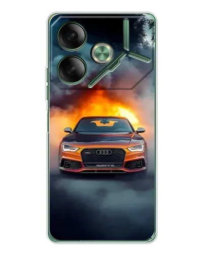 Чехол для TECNO Pova 7 5G с картинкой «Audi в огненном дыму» Чехол для TECNO Pova 7 5G с картинкой «Audi в огненном дыму»