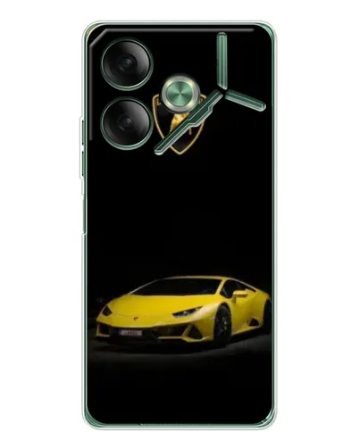 Чехол для TECNO Pova 7 5G с картинкой «Lamborghini желтый акцент»