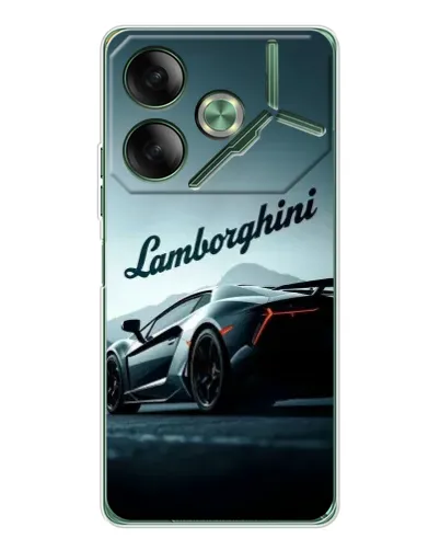 Чехол для TECNO Pova 7 5G с картинкой «Классическая надпись Lamborghini»