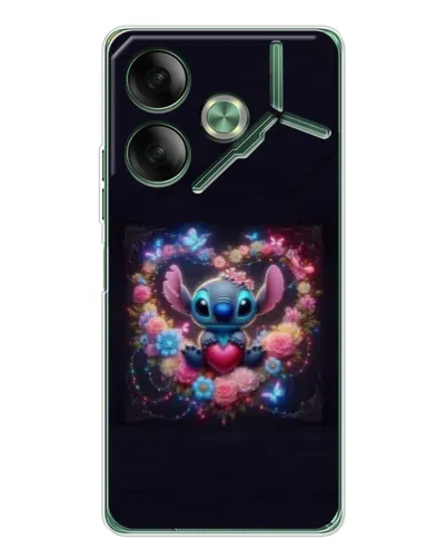 Чохол для TECNO Pova 7 5G з картинкою «Stitch у квітах» Чохол для TECNO Pova 7 5G з картинкою «Stitch у квітах»