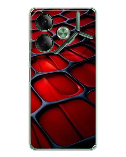 Чохол для TECNO Pova 7 5G з картинкою «Червона глянцева сітка»