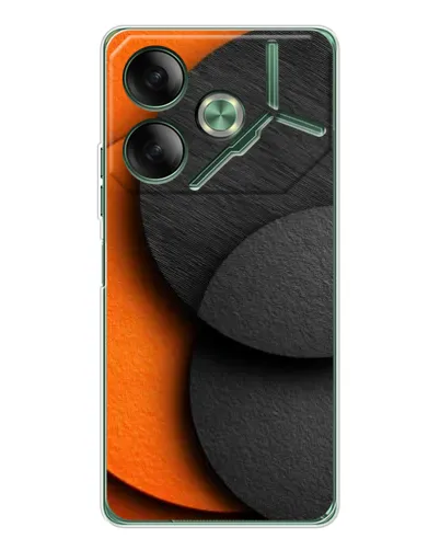 Чохол для TECNO Pova 7 5G з картинкою «Геометрія помаранчевих кіл»