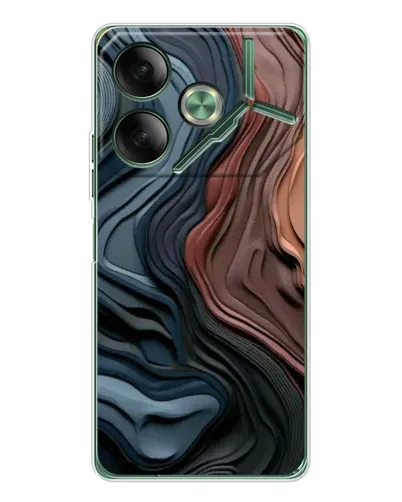 Чохол для TECNO Pova 7 5G з картинкою «Кольорові хвилі каньйону»